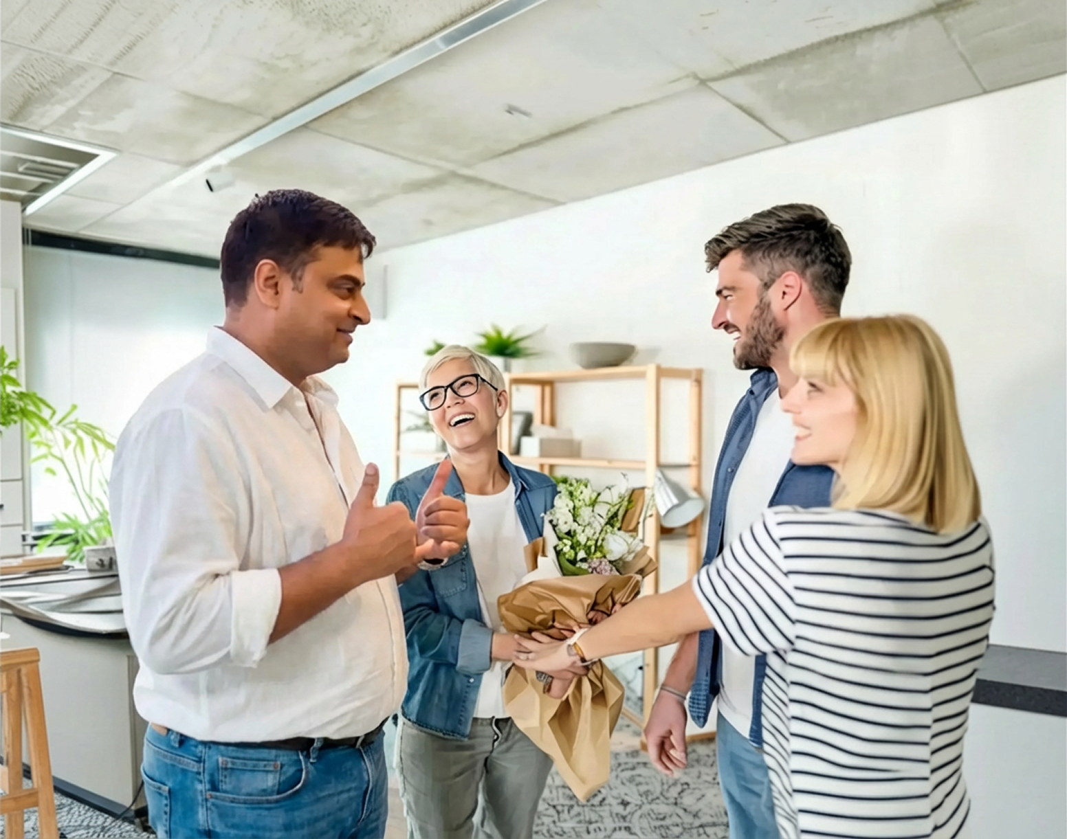 People sharing a meaningful moment together